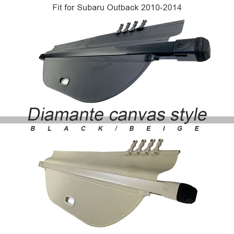 

Mutips 1Set Car Rear Trunk Cargo Cover For Subaru Outback 2010 2011 2012 2013 2014 Black Security Shield Shade Auto accessories