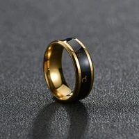 creative men women temperature emotion feeling rings titanium steel finger knuckle ring jewelry gift