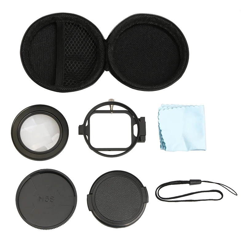 Кольцо адаптер для макрообъектива с 16 кратной увеличительной линзой экшн камер