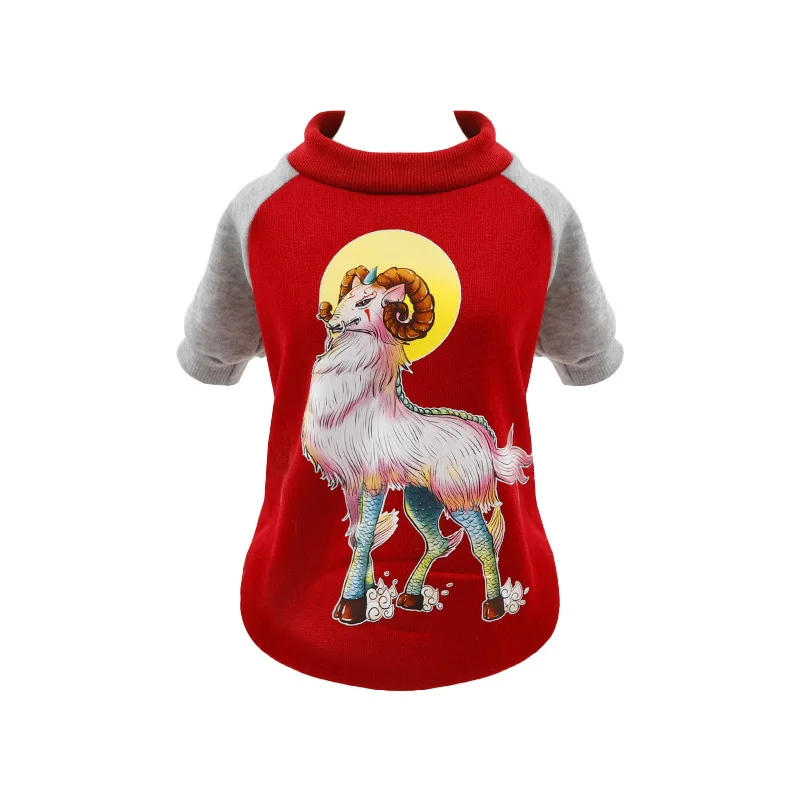 Wine Red Тотемная печать зимняя одежда для собак тонкая флисовая подкладка собака рубашка маленькое пальто для собаки щенка верхняя одежда с капюшоном домашнее животное зимняя одежда для собак и кошек - Цвет: Wine Red