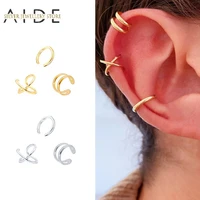 aide 3pcsset personalized ear cuff earrings for women 925 sterling silver ear cartilage clip on earings fine jewelry kolczyki