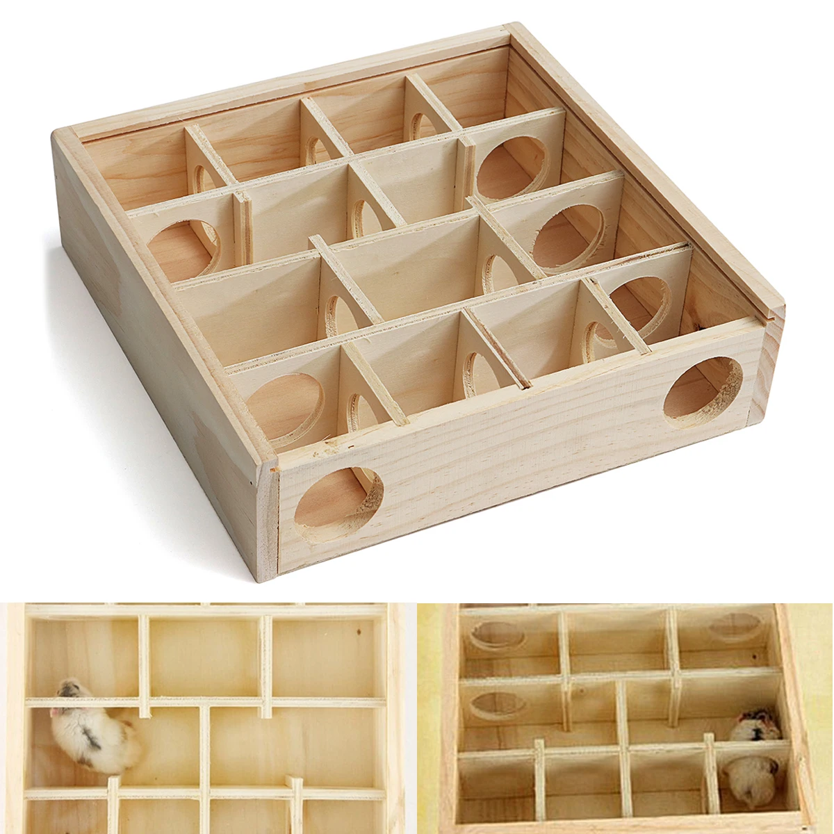 

Деревянные хомяк лабиринт игрушка с Стекло чехол хижине домик клетка игровая площадка для игрушки для домашних животных маленького размер...