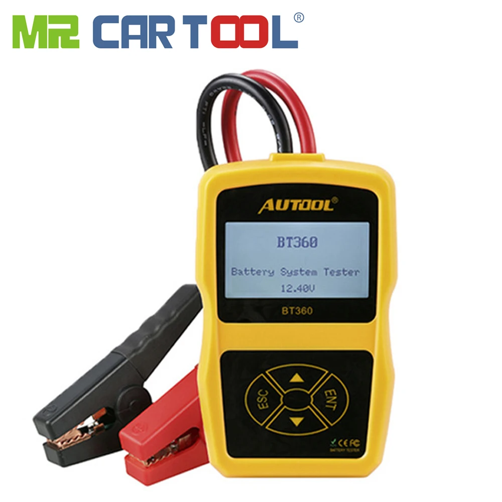Mr Cartool BT360 автомобильный аккумулятор тестер анализатор цифровой 12 в авто для затопленных AGM гель BT-360 автомобильный аккумулятор s анализатор CCA