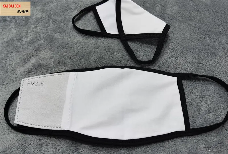 

10pcs/lot New Blank Sublimation Face Mask Can put PM2.5 Gasket Filter Pocket Dust Prevention For Thermal transfer Print Washable