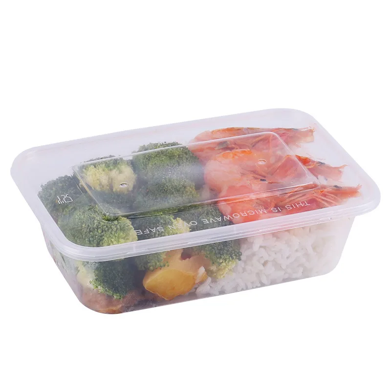 10pcs Bento Box Disposable Lunch Box Thickened PP Takeaway Packaging Box Fruit Box Biscuit Box Cake Box Microwave Heating