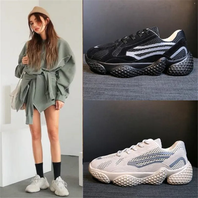 

2019 Women Shoes New Chunky Sneakers For Women Vulcanize Shoes Casual Fashion breathable Dad Shoes Platform Sneakers Z07
