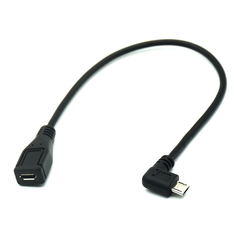 Переходник-удлинитель Micro USB 2 0 5Pin Папа-мама под углом 90 градусов