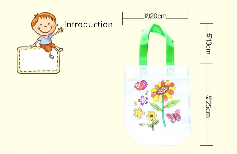 1 шт. в комплекте детское ремесла Сделай Сам рисунок ремесло Цвет сумка для детей