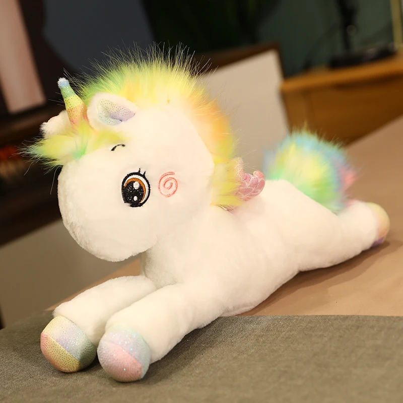 

New Beautiful Colorful Unicorn Plush Toys Animal Horse Stuffed Toys Children's Toys Gifts for Girls and Kids Home Decoration