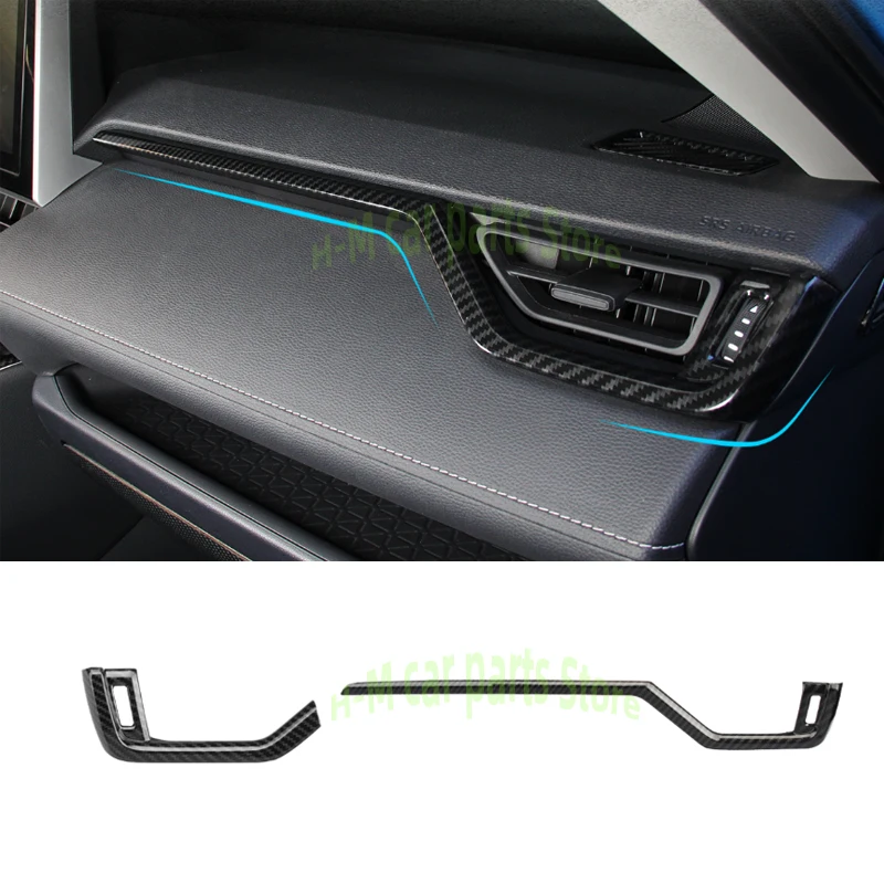 

Car Dashboard Screen frame Chrome Interior trims Car Interior Peach Wood Decoration For Toyota RAV4 RAV 4 XA50 50 2019 2020Right