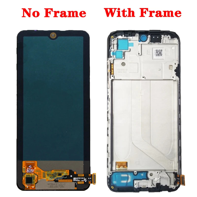 Super AMOLED 6,43 "para Xiaomi Redmi Nota 10 4G pantalla LCD con montaje de digitalizador con pantalla t&aacute;ctil para Note10 M2101K7AI M2101K7AG-4
