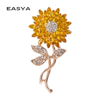 flower brooch pins crystal simulated diamond bridal wedding brooches for women jewelry high quality 2022