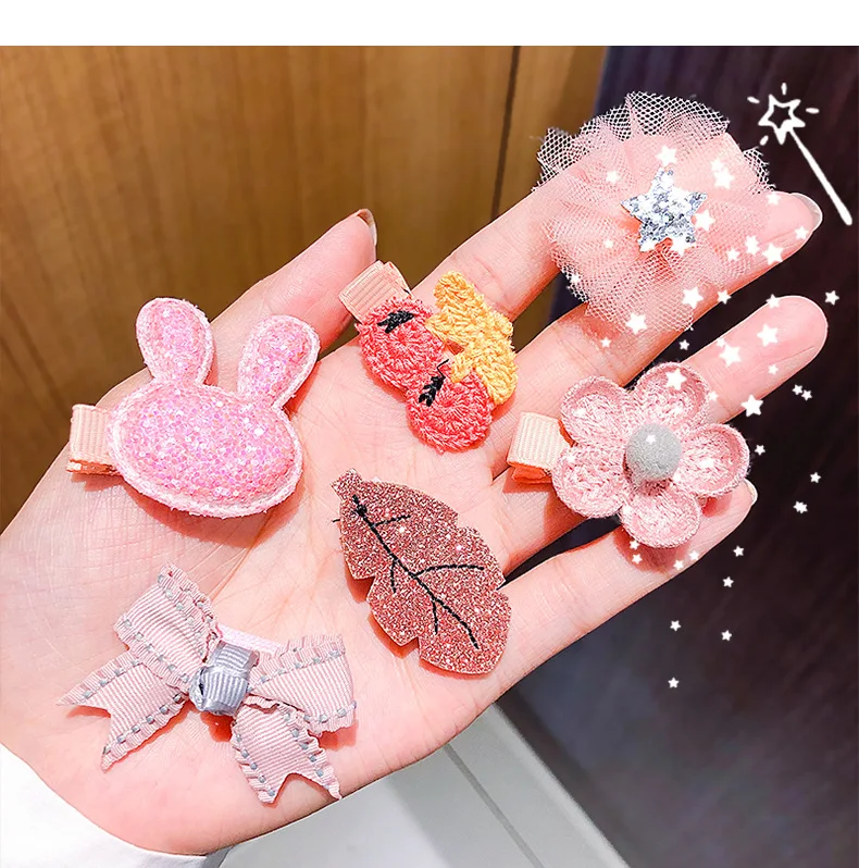 Заколки для волос с бантом девочек Милые кружевные детские заколки со звездами