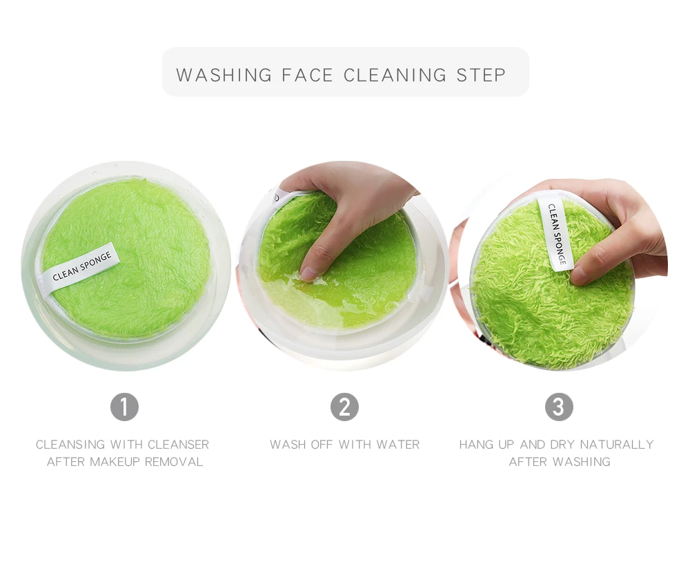 4Pcs Microfiber Makeup Remover Towel With Bag Face Plush Puff Reusable Cleansing Cloth Pads Natural Soft Cleaner Makeup Tools