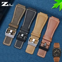 genuine leather watchbands mens wristband for bell ross br br 01 and br 03 strap high quality wrist belt bracelet tool