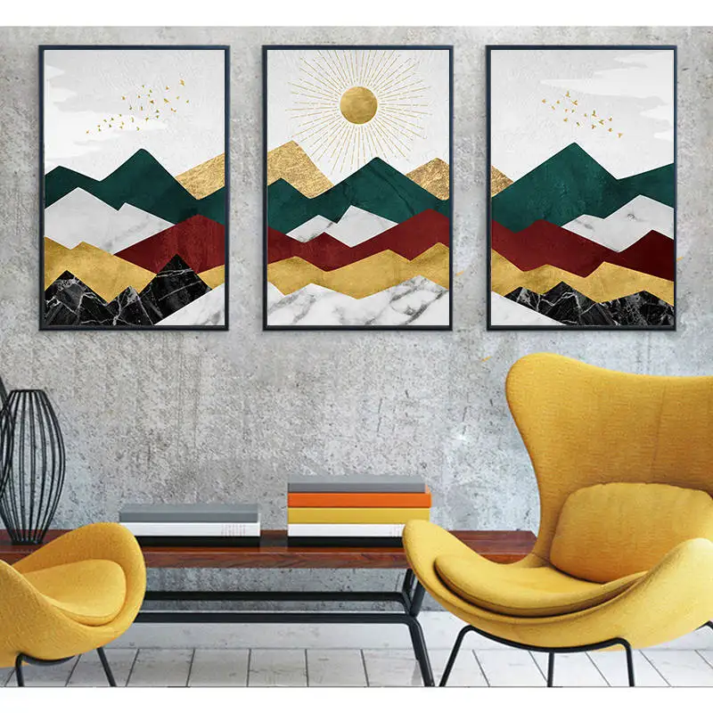 Скандинавский светильник ландшафтные плакаты и печать уникальный декор