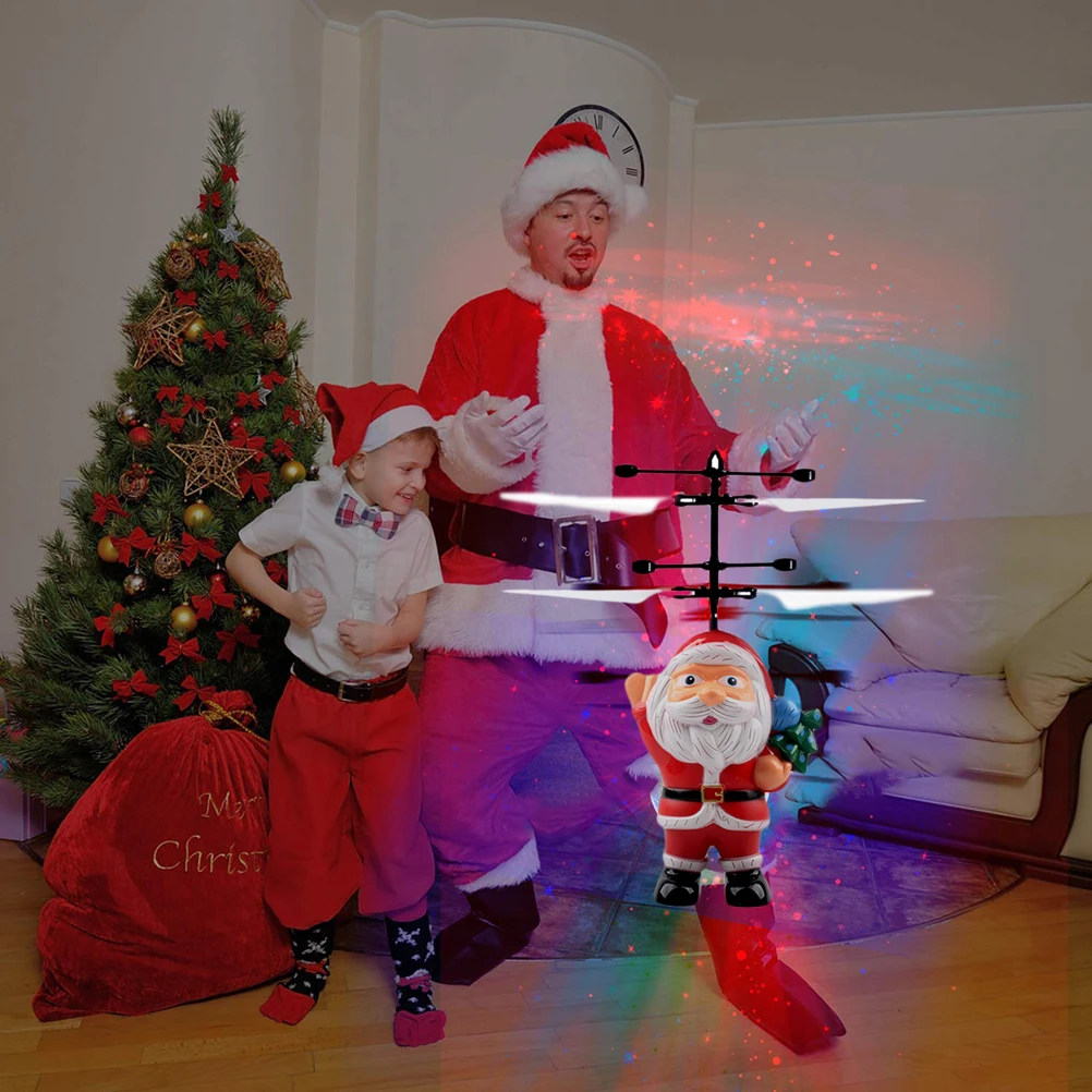 Игрушечный самолет с датчиком вертолет Индукционная Игрушка Рождественская