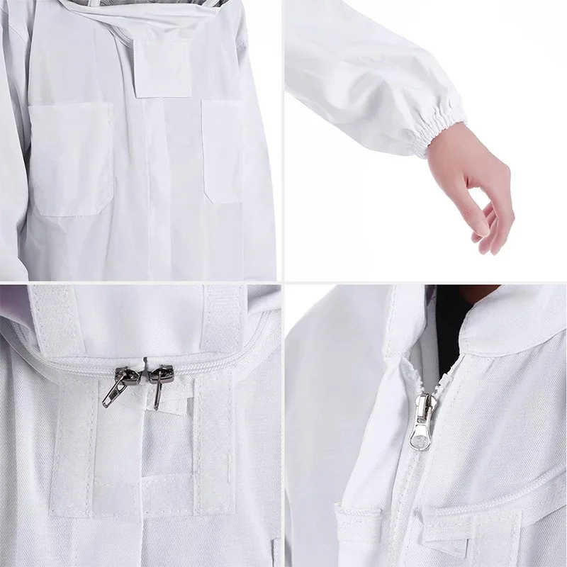 Ropa de apicultor de cuerpo completo, traje profesional de protecci&oacute;n de abejas, velo, sombrero, vestido, equipo de todo el cuerpo-2