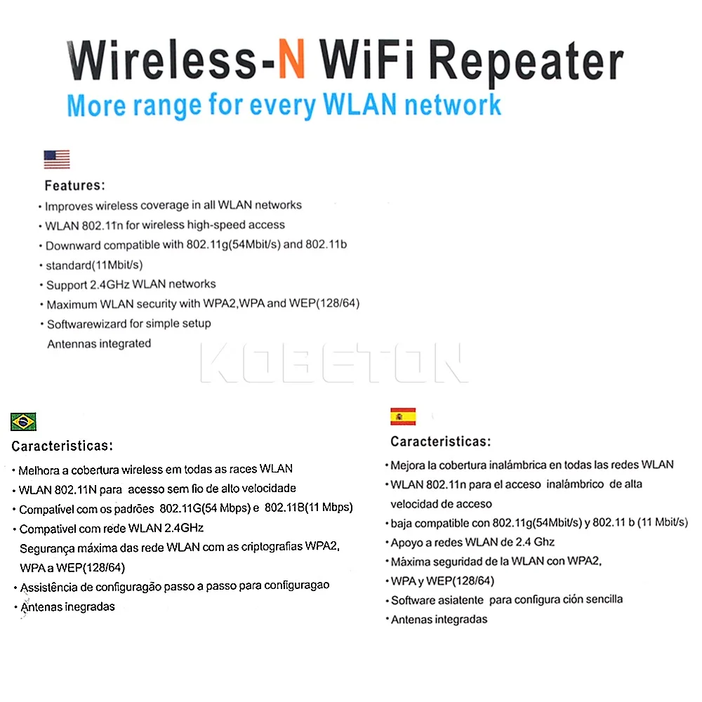 Беспроводной Wi Fi ретранслятор 300 Мбит/с маршрутизатор усилитель сигнала WiFi