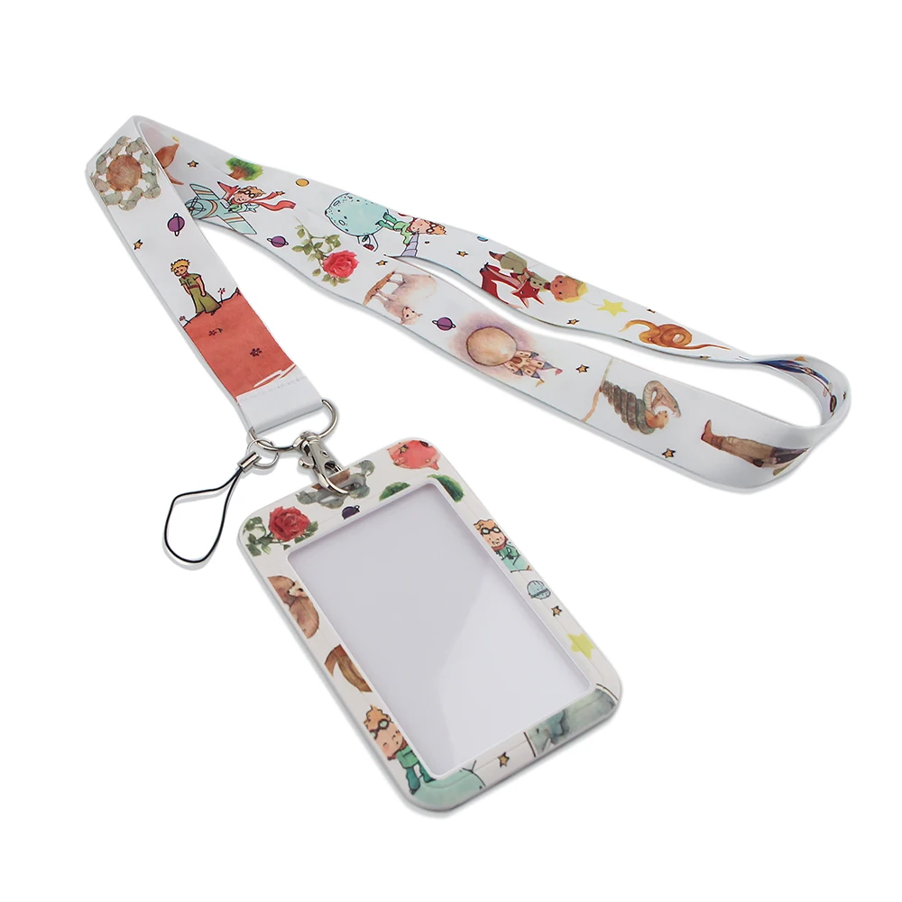 LT377 Prince And Fox Lanyard Credit Card ID Badge Holder Key Ring Bag Student woman Travel Bank Bus Business Cover Keychain | Украшения и