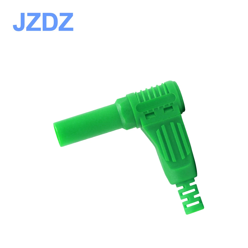 JZDZ J.10039 10 шт. красный/черный 4 мм Мужской правый угол изоляции провода припоя типа