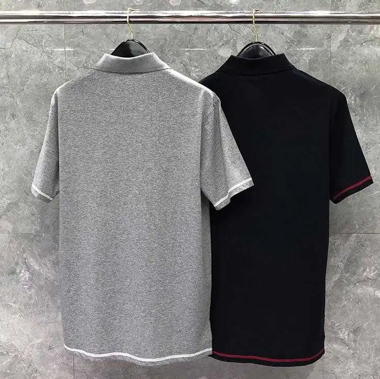 

TB BROWNE Fashion TB Brand Polo Shirts Men Casual Slim Solid Cotton Polo shirt Summer Short Sleeve High Quantity Polo Clothing