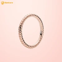 danturn autumn original 925 sterling silver ring pink snake chain pattern rings women rings engagement rings wedding rings gift