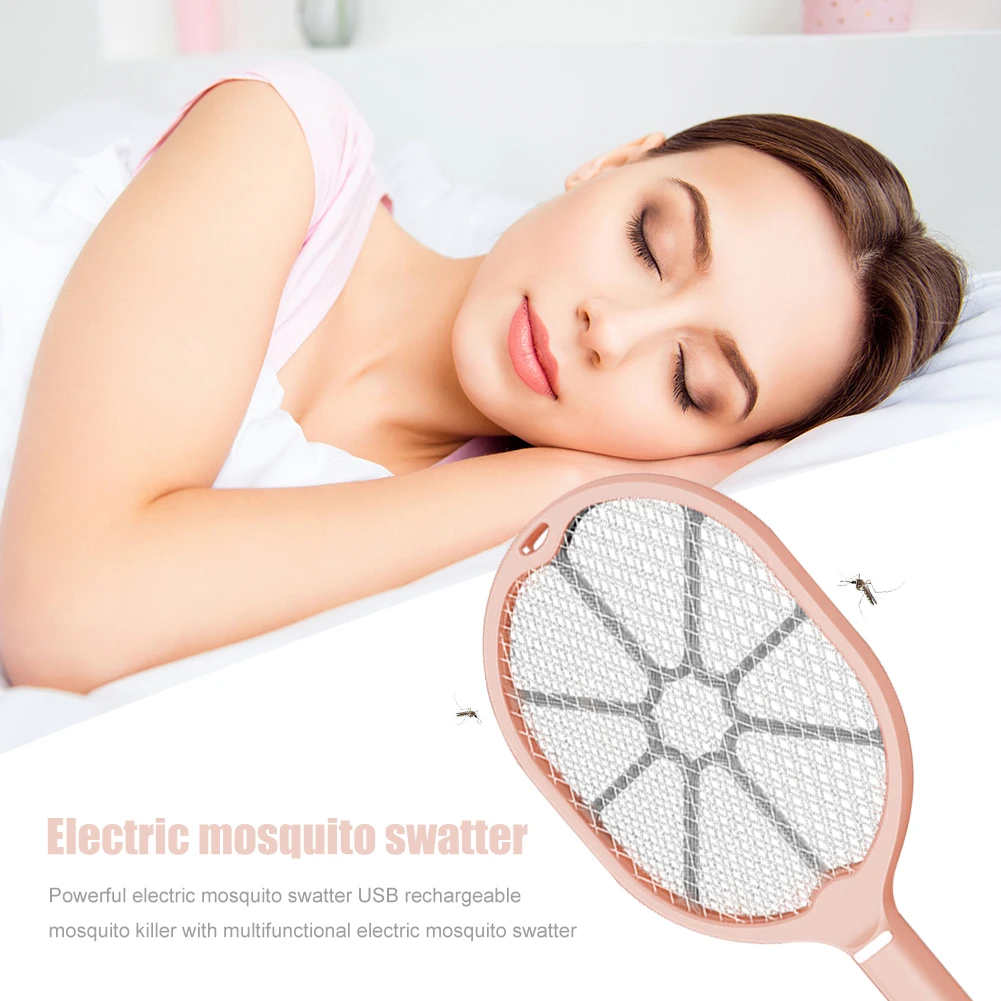 

Electric Fly Swatter Home Fly Swatter Mosquito Bug Zapper Kills Mosquitoes Safety Mesh Cordless Anti Mosquito Bug Use AA Battery