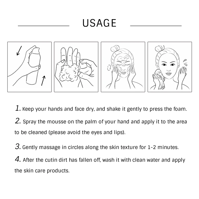 

Omy lady 50ml oxygen foam mousse deep cleansing face cleanser moisturizing oil control retractable pores remove blackhead