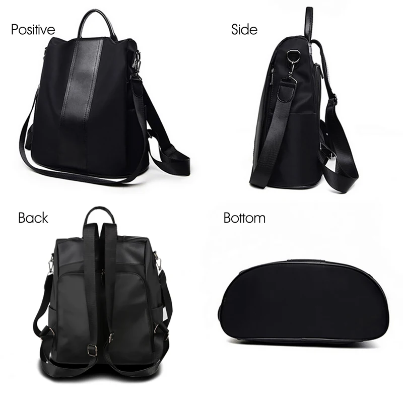 Женский кожаный рюкзак с защитой от кражи вместительный школьный для девочек