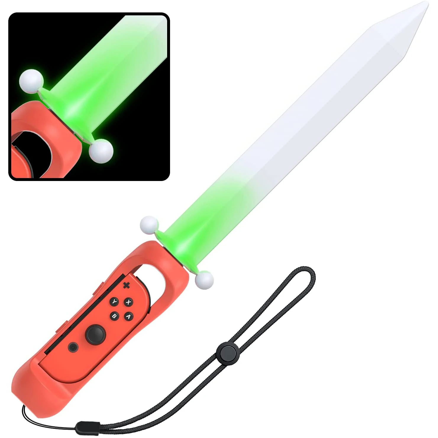 

LED Game Sword for Nintendo Switch Joy Cons Hand Grip Sword for The Legend of Zelda: Skyward Sword HD ONLY for Right Joy-con