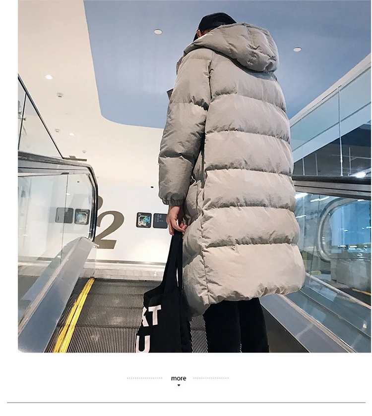 PViviYong Winter jacket men fashion male hooded coat jackets men high quality cotton Long coat men clothes bread parka 999