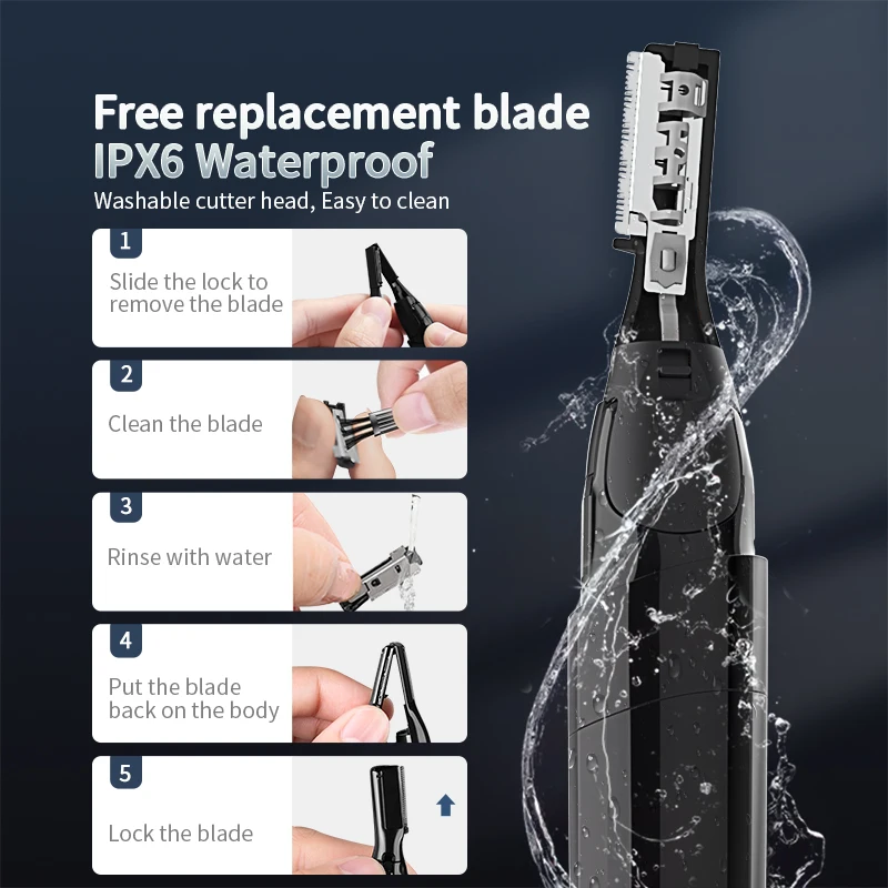 Многофункциональный Электрический триммер ANLAN для бровей Гибкая мини бритва