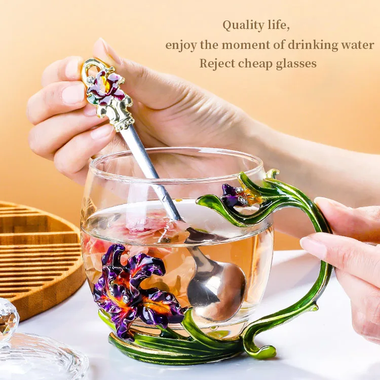 ZISI European Special offer style cup glass Have tea Enamel Water Coffee Milk | Дом и сад