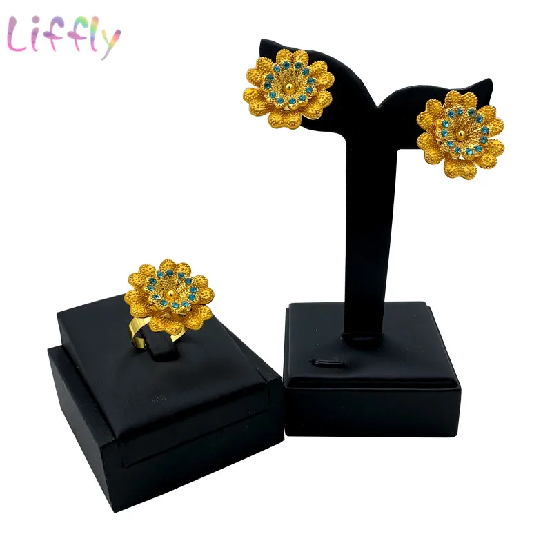 Африканский комплект ювелирных изделий большое ожерелье серьги кольцо браслет