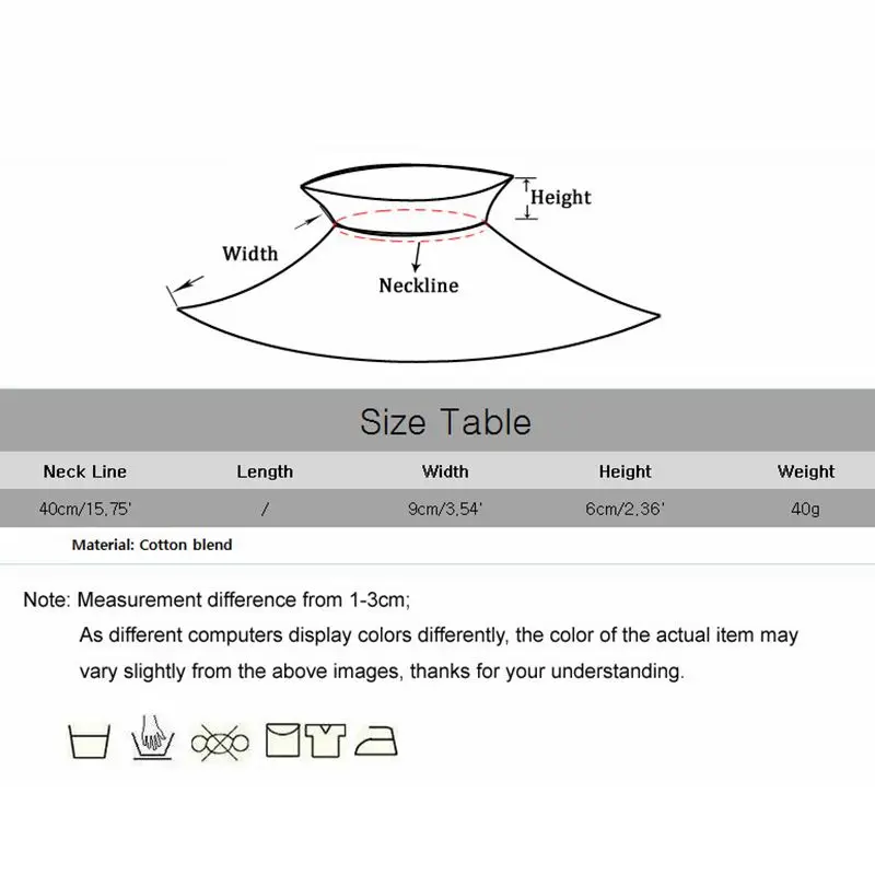 

Court Style Fake Collar Ladies Temperament Pure Color Stage Performance High Quality Elegant Accessories Decoration Fake Collar