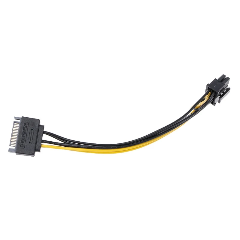 Кабель питания для видеокарты PCI-E Male 15 контактов SATA Male-8Pin(6 + 2) 20 см | Компьютеры и
