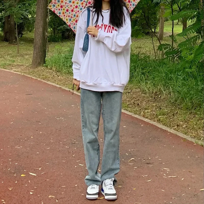 Женский винтажный свитер в Корейском стиле Свободное пальто с капюшоном и