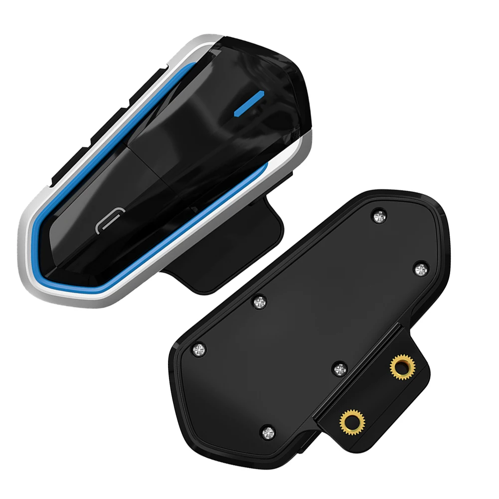 

Bluetooth Motorcycle Helmet Intercom Interphone with Microphone FMRadio Wireless Earpiece 10Hrs Endurance Helmet Headset Stocked