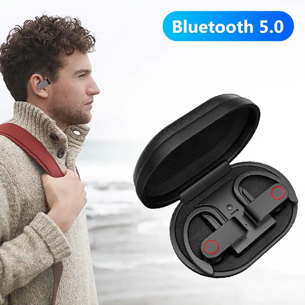 

Heaton A9 Wireless Bluetooth Earphone TWS with Charging Box Bluetooth Headphone V5.0 True Stereo Sweatproof Earbuds with Mic