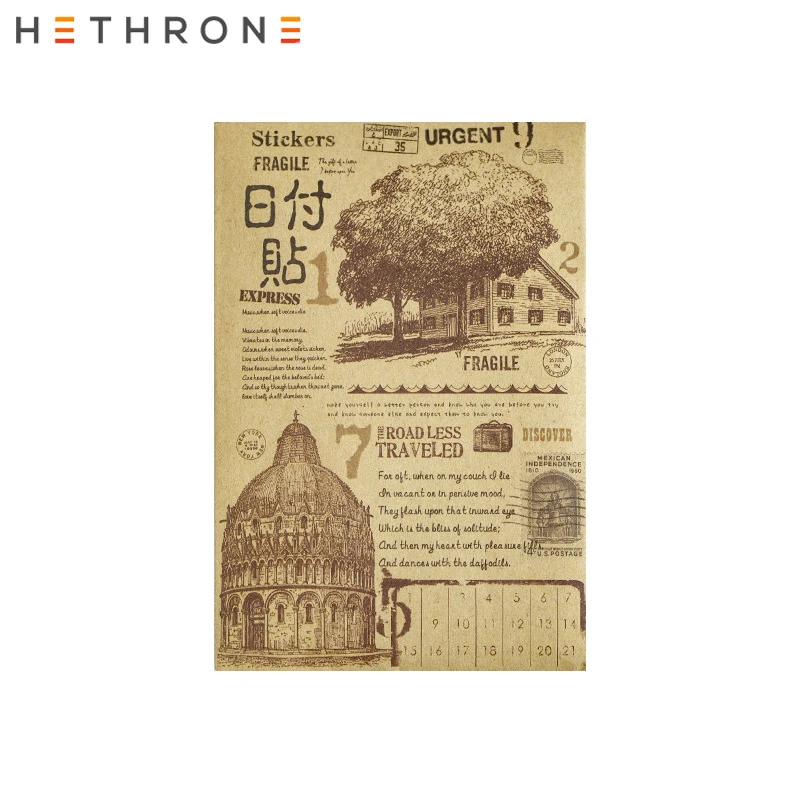 Hethrone креативный Ретро цифровой календарь Прозрачная ПВХ ручная учетная запись