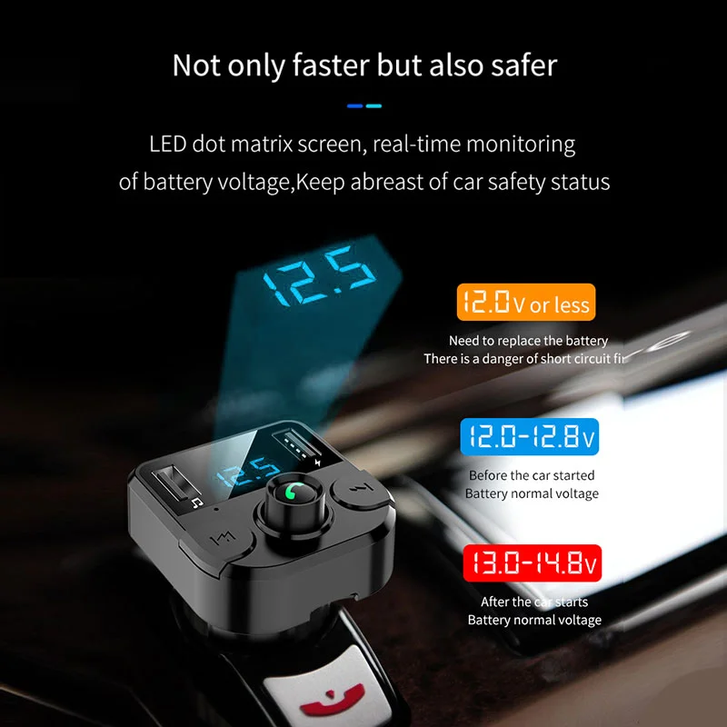 Беспроводной громкой связи Bluetooth автомобильный комплект fm трансмиттер с USB MP3