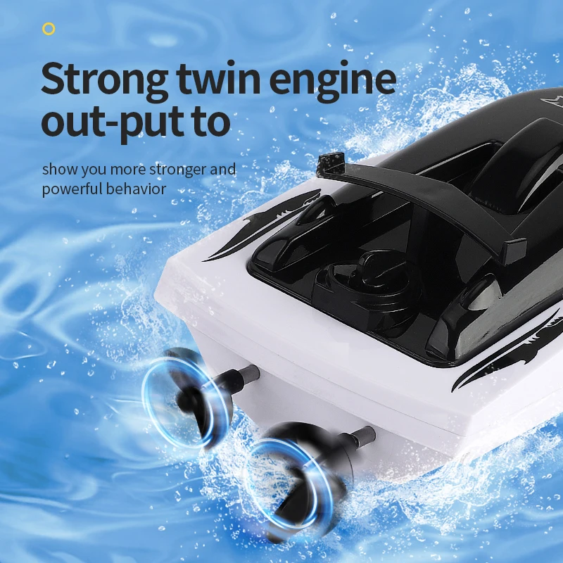 

RC Shark Simulation Radio Remote Control 2.4G 4CH Waterproof Shark Boat Electric Water Shark/Speed Boat 2 in 1 Toy For Kids
