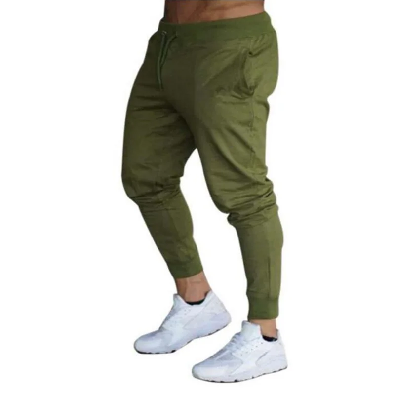 

2020 new Men's High quality Brand Men pants Fitness Casual Elastic Pants bodybuilding clothing casual sweatpants joggers pants