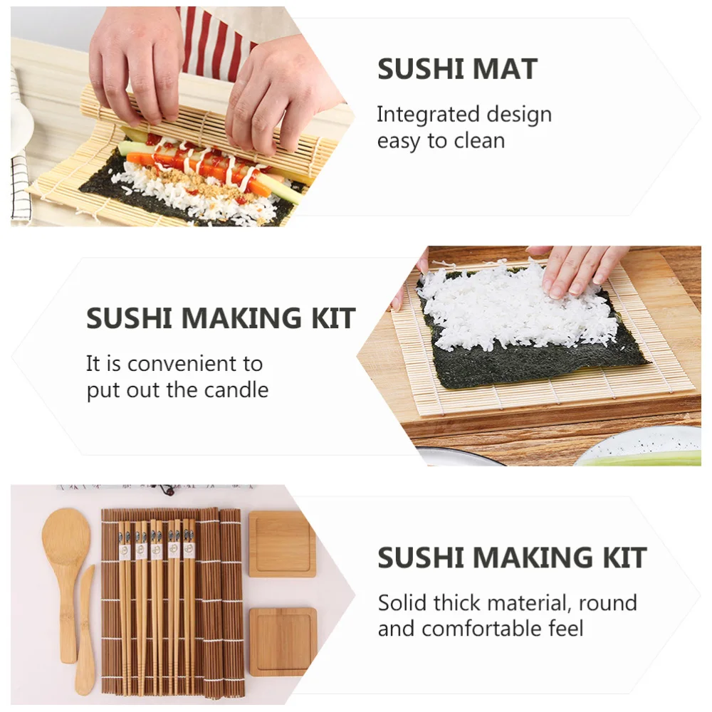 1 компл. Набор для приготовления суши Bamboo суши-комплект Инструменты дома DIY | Дом и