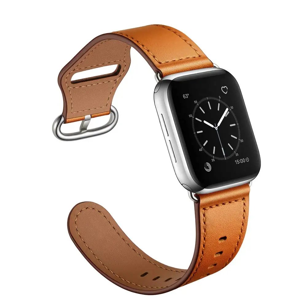 Ремешок для Apple watch 44 мм 40 iWatch 42 38 ремешок из натуральной кожи часов iwatch series 6 se 5 4 3 |