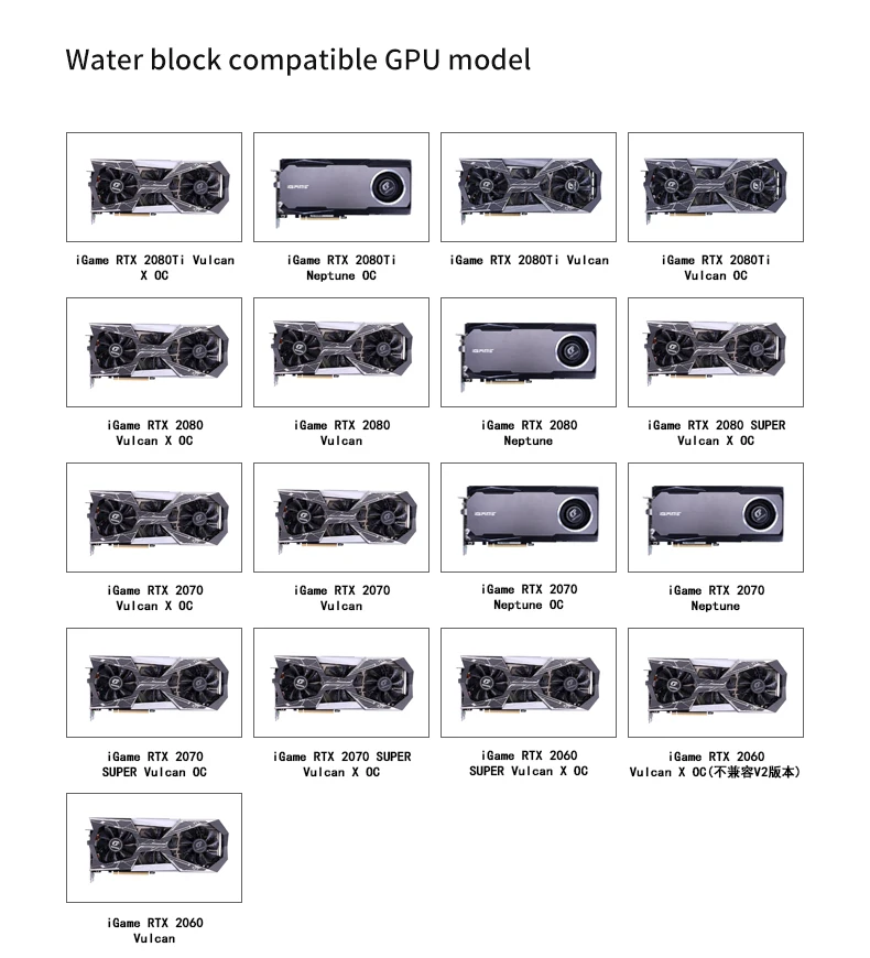 Водяной блок BARROW для красочных игр RTX2080 Ti Vulcan X OC / RTX2070 Нептун/RTX2060 штыревой разъем