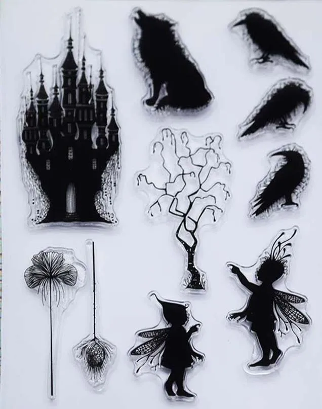 Одуванчик угол эльф прозрачные штампы/Силиконовая печать для заколки детей