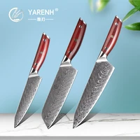 yarenh 3 pieces kitchen chef knife set japanese damascus vg10 steel professional chef santoku knives etc various combinations