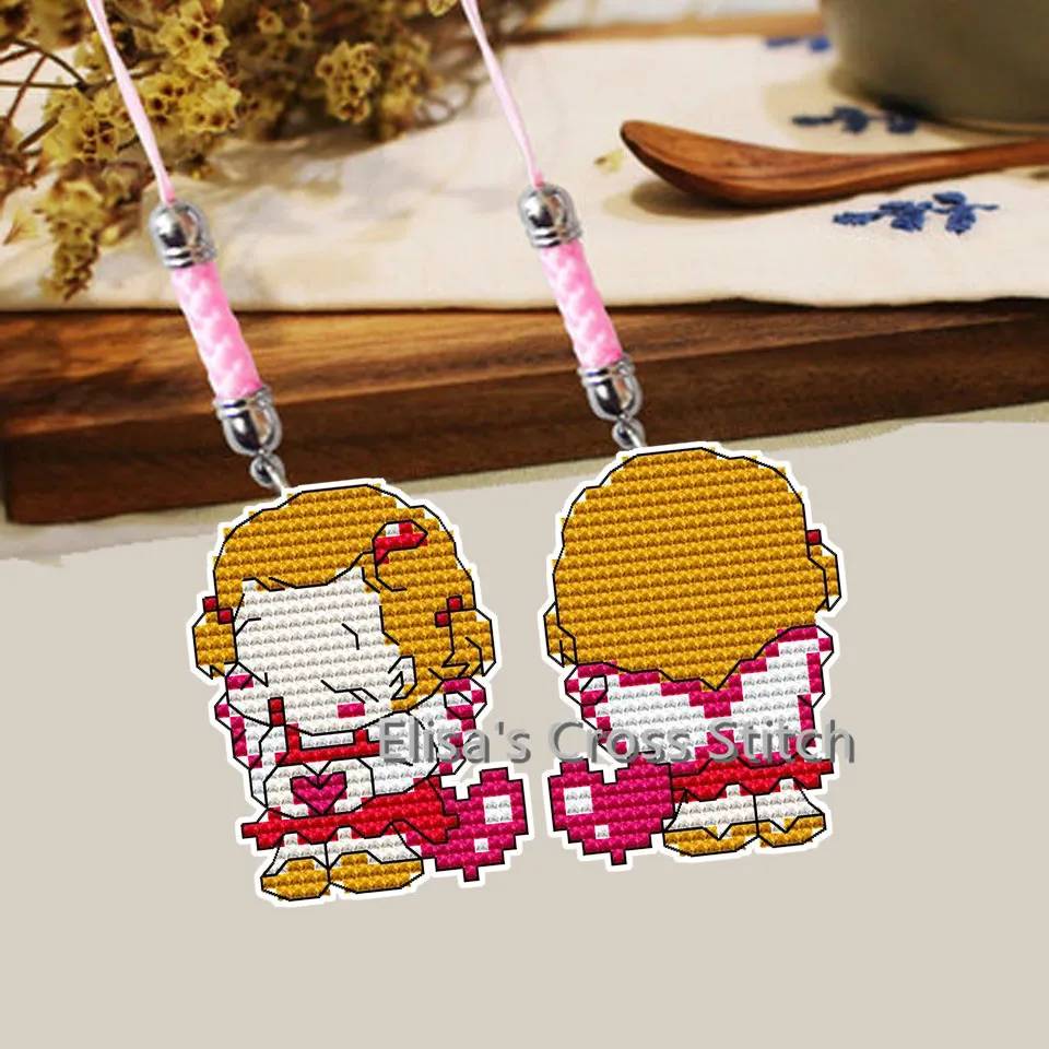 

155 Stich Kits Phone Key Bag Hanging Accessories Craft Needlework Packages Counted Cross-Stitching Kit Homefun Cross Stitch